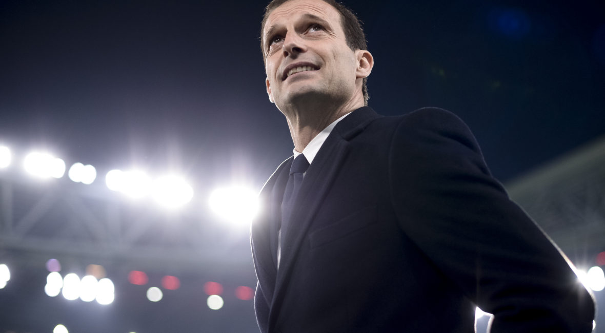 JUVENTUS STADIUM, TURIN, ITALY - 2017/02/25: Massimiliano Allegri, head coach of Juventus FC, looks on before the Serie A football match between Juventus FC and Empoli FC. Juventus FC wins 2-0 over Empoli FC. (Photo by Nicolò Campo/LightRocket via Getty Images)